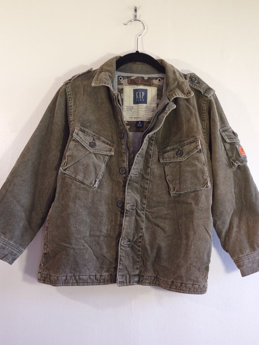 Vintage GAP Corduroy Chore Jacket Insulated Kid Medium (8-10) Utility Barn